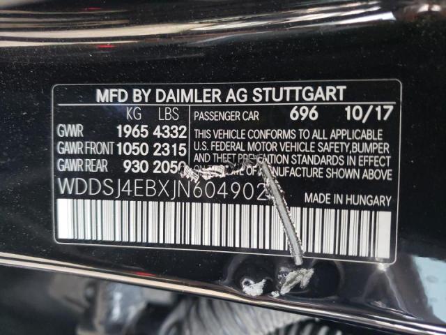 Photo 11 VIN: WDDSJ4EBXJN604902 - MERCEDES-BENZ CLA 250 