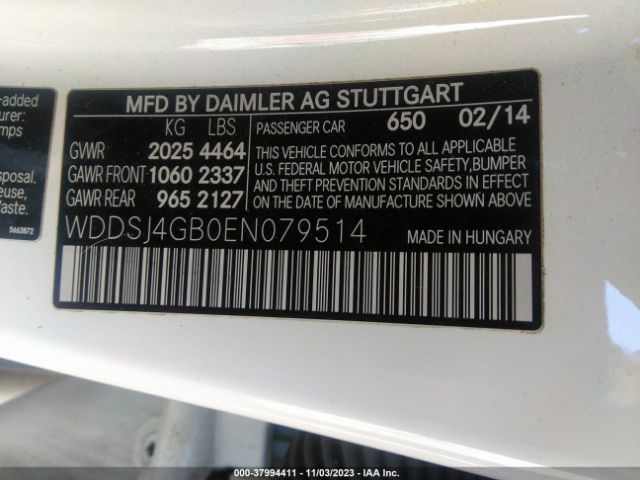 Photo 8 VIN: WDDSJ4GB0EN079514 - MERCEDES-BENZ CLA 250 