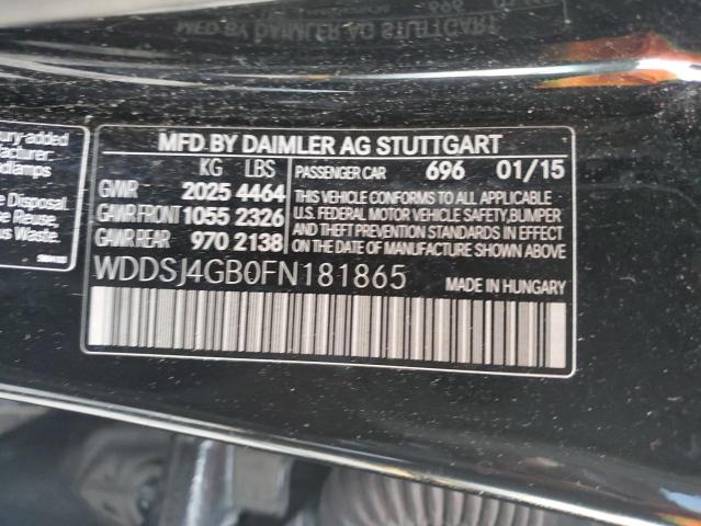 Photo 11 VIN: WDDSJ4GB0FN181865 - MERCEDES-BENZ A 250 4MAT 