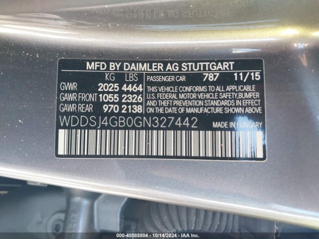 Photo 8 VIN: WDDSJ4GB0GN327442 - MERCEDES-BENZ CLA-CLASS 