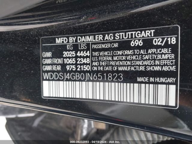 Photo 8 VIN: WDDSJ4GB0JN651823 - MERCEDES-BENZ CLA 250 