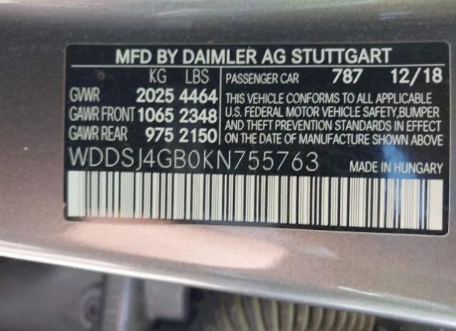 Photo 8 VIN: WDDSJ4GB0KN755763 - MERCEDES-BENZ CLA-KLASSE 