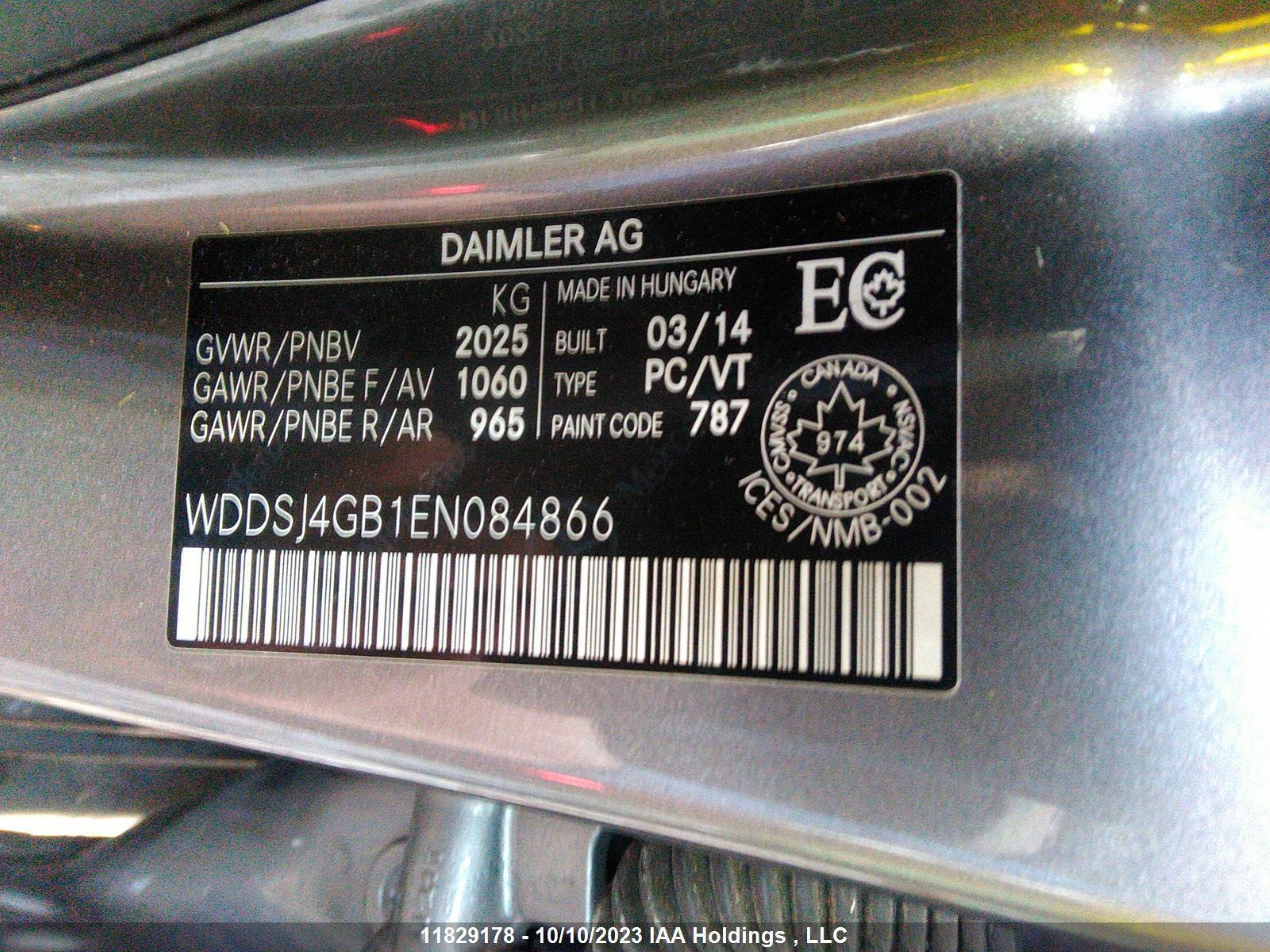 Photo 8 VIN: WDDSJ4GB1EN084866 - MERCEDES-BENZ CLA-KLASSE 