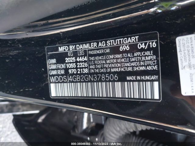 Photo 8 VIN: WDDSJ4GB2GN378506 - MERCEDES-BENZ CLA 250 