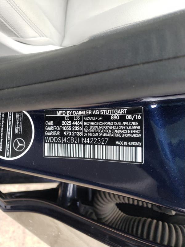 Photo 9 VIN: WDDSJ4GB2HN422327 - MERCEDES-BENZ CLA 250 4M 