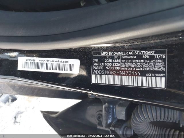 Photo 8 VIN: WDDSJ4GB2HN472466 - MERCEDES-BENZ CLA 250 