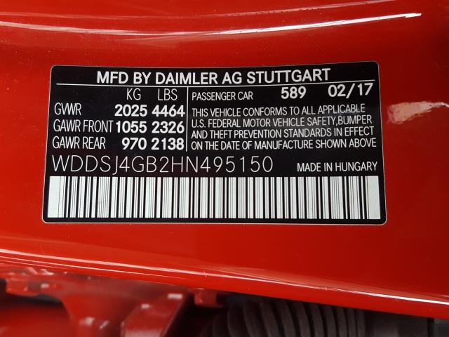 Photo 9 VIN: WDDSJ4GB2HN495150 - MERCEDES-BENZ CLA 250 4M 