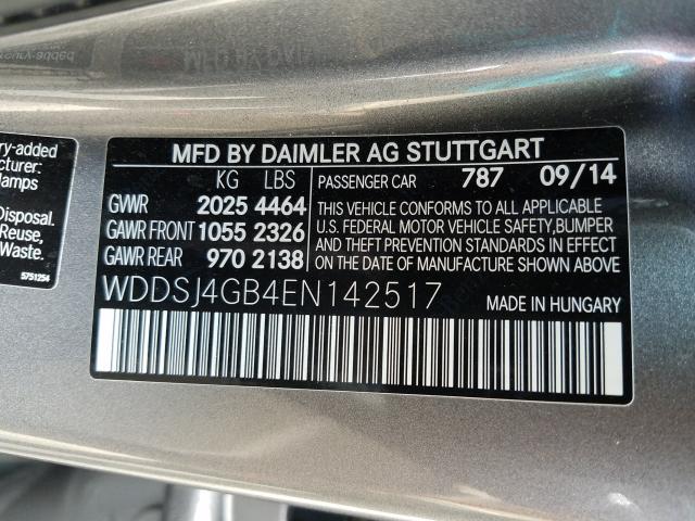 Photo 9 VIN: WDDSJ4GB4EN142517 - MERCEDES-BENZ CLA 250 4M 