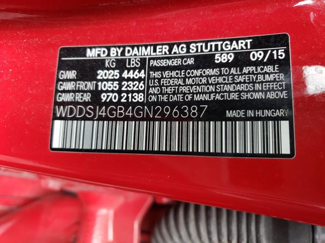 Photo 9 VIN: WDDSJ4GB4GN296387 - MERCEDES-BENZ CLA 250 4M 