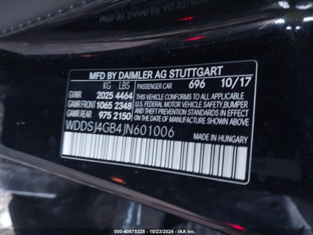 Photo 8 VIN: WDDSJ4GB4JN601006 - MERCEDES-BENZ CLA-CLASS 