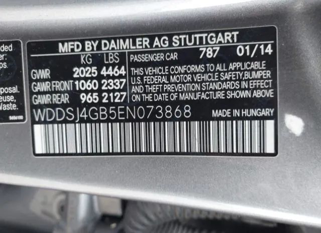 Photo 8 VIN: WDDSJ4GB5EN073868 - MERCEDES-BENZ CLA-CLASS 