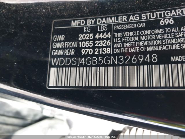 Photo 8 VIN: WDDSJ4GB5GN326948 - MERCEDES-BENZ CLA 250 