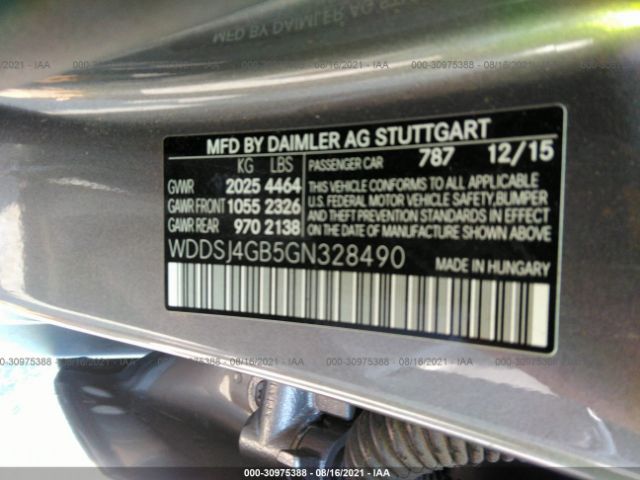 Photo 8 VIN: WDDSJ4GB5GN328490 - MERCEDES-BENZ CLA 