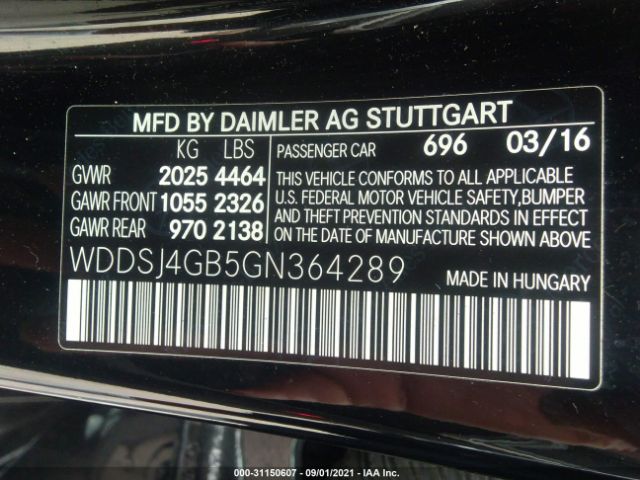 Photo 8 VIN: WDDSJ4GB5GN364289 - MERCEDES-BENZ CLA 