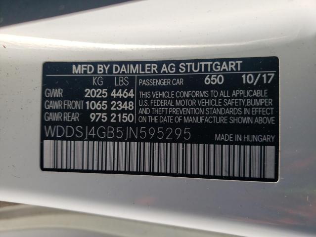 Photo 11 VIN: WDDSJ4GB5JN595295 - MERCEDES-BENZ CLA-CLASS 