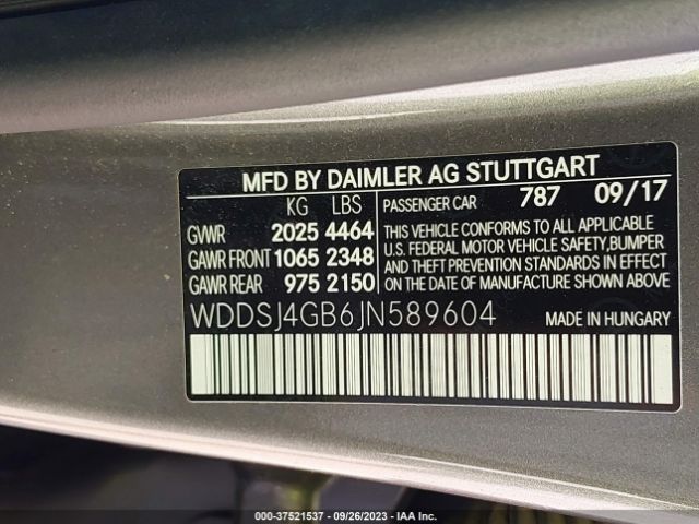 Photo 8 VIN: WDDSJ4GB6JN589604 - MERCEDES-BENZ CLA 