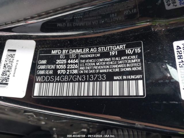 Photo 8 VIN: WDDSJ4GB7GN313733 - MERCEDES-BENZ CLA-CLASS 