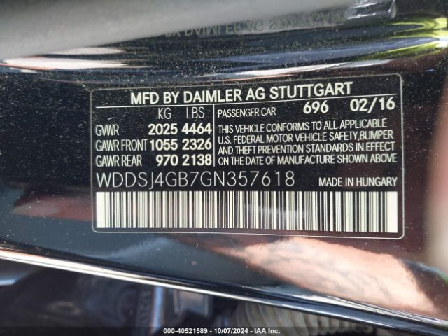 Photo 8 VIN: WDDSJ4GB7GN357618 - MERCEDES-BENZ CLA-CLASS 