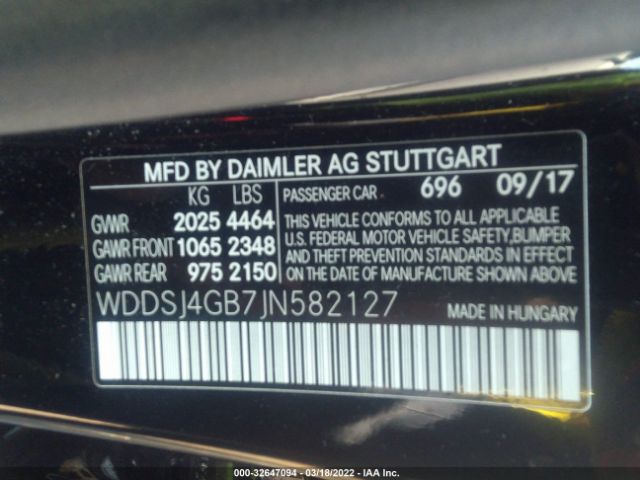 Photo 8 VIN: WDDSJ4GB7JN582127 - MERCEDES-BENZ CLA 