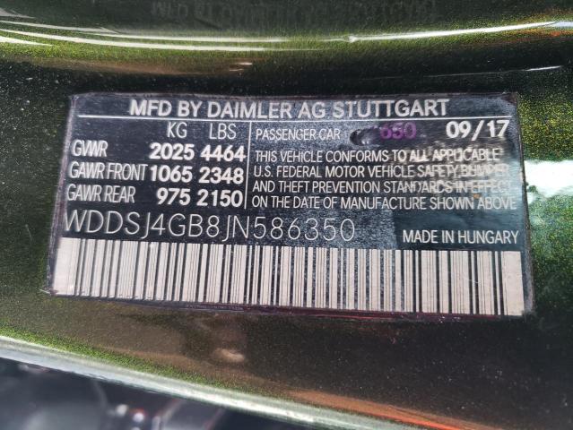 Photo 11 VIN: WDDSJ4GB8JN586350 - MERCEDES-BENZ CLA-CLASS 