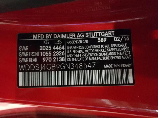 Photo 11 VIN: WDDSJ4GB9GN348547 - MERCEDES-BENZ CLA-CLASS 