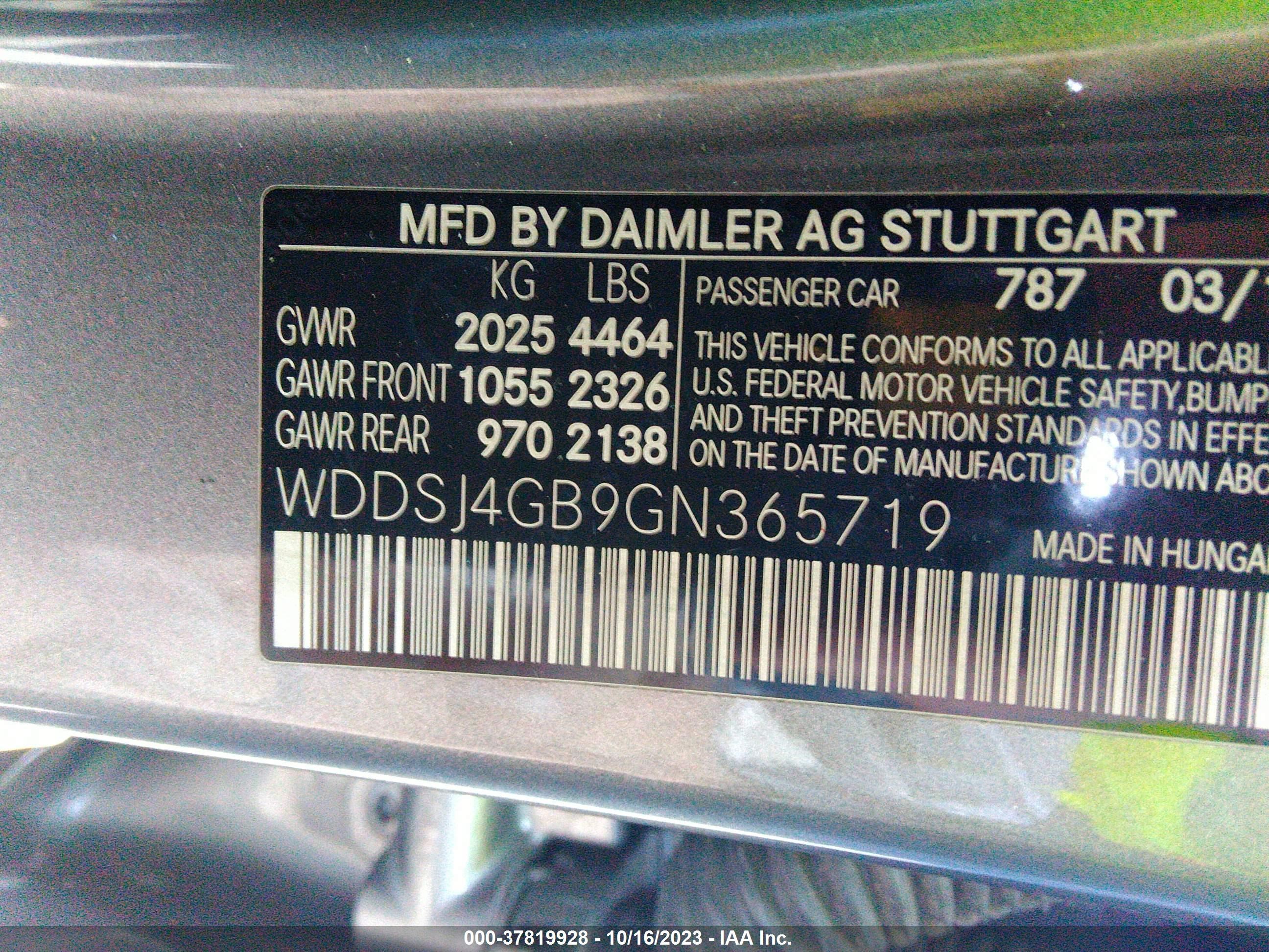 Photo 8 VIN: WDDSJ4GB9GN365719 - MERCEDES-BENZ CLA-KLASSE 