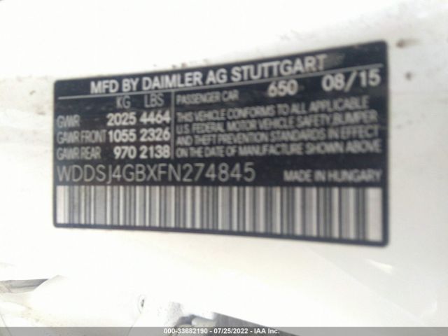 Photo 8 VIN: WDDSJ4GBXFN274845 - MERCEDES-BENZ CLA-KLASSE 