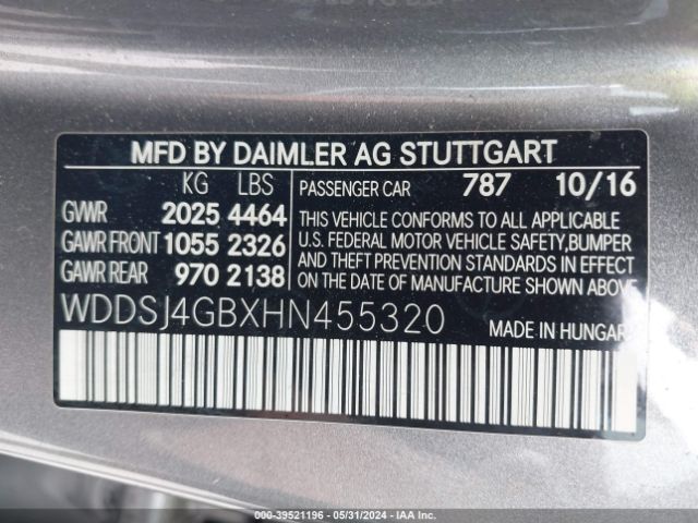 Photo 8 VIN: WDDSJ4GBXHN455320 - MERCEDES-BENZ CLA-CLASS 