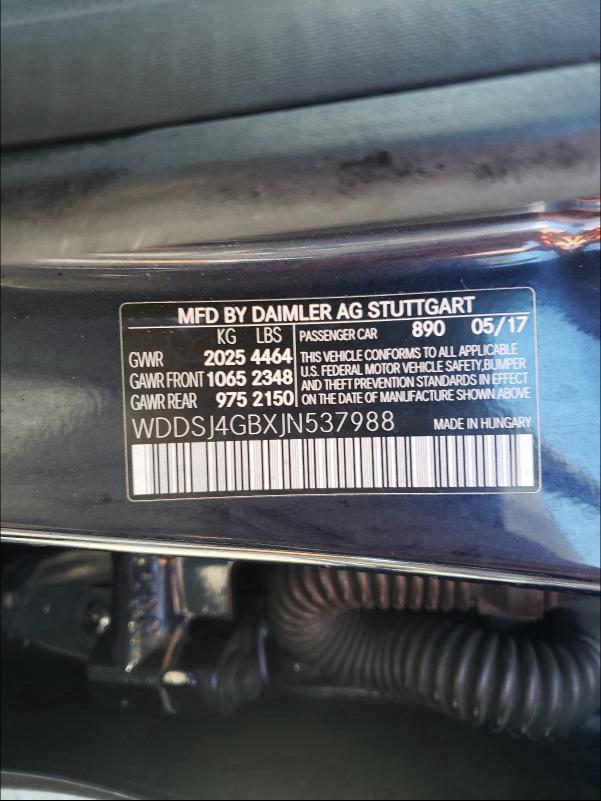 Photo 9 VIN: WDDSJ4GBXJN537988 - MERCEDES-BENZ CLA 250 4M 