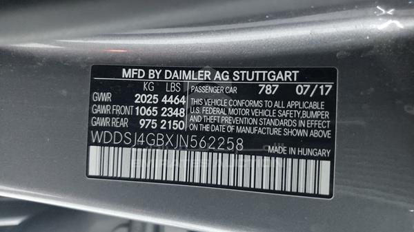 Photo 2 VIN: WDDSJ4GBXJN562258 - MERCEDES-BENZ CLA 250 