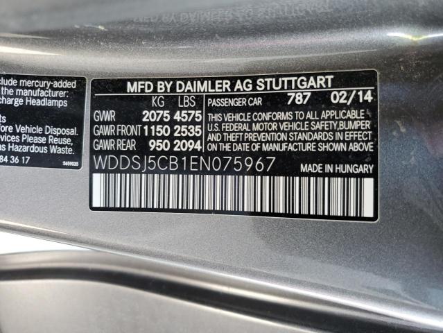 Photo 11 VIN: WDDSJ5CB1EN075967 - MERCEDES-BENZ CLA-CLASS 