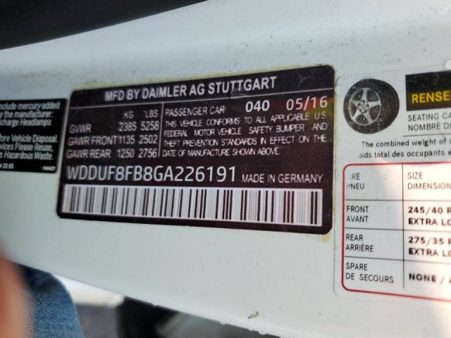 Photo 12 VIN: WDDUF8FB8GA226191 - MERCEDES-BENZ S 550 4MAT 