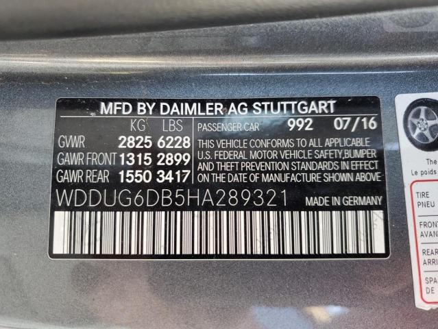 Photo 11 VIN: WDDUG6DB5HA289321 - MERCEDES-BENZ S 550E 