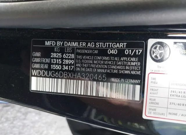 Photo 8 VIN: WDDUG6DBXHA320465 - MERCEDES-BENZ S-KLASSE 