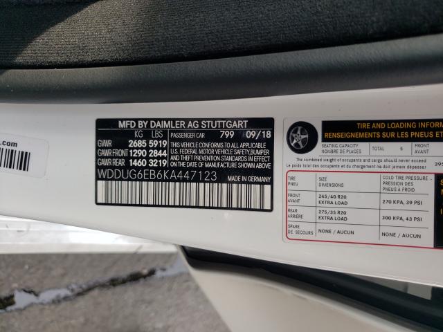 Photo 9 VIN: WDDUG6EB6KA447123 - MERCEDES-BENZ S 450 4MAT 