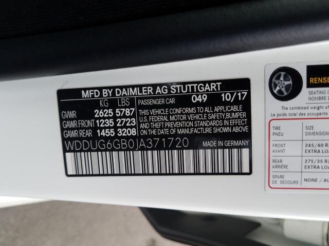 Photo 9 VIN: WDDUG6GB0JA371720 - MERCEDES-BENZ S 450 