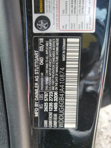 Photo 12 VIN: WDDUG6GB4JA410874 - MERCEDES-BENZ S 450 