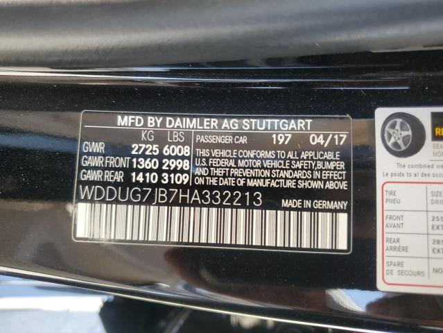 Photo 11 VIN: WDDUG7JB7HA332213 - MERCEDES-BENZ S 63 AMG 