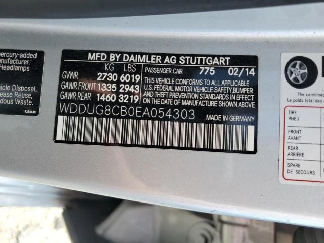 Photo 12 VIN: WDDUG8CB0EA054303 - MERCEDES-BENZ S 550 