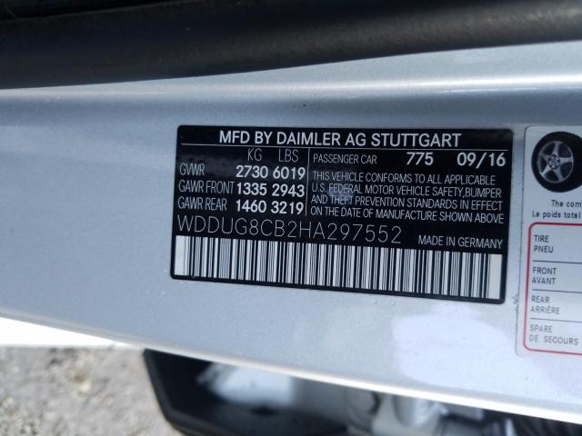 Photo 9 VIN: WDDUG8CB2HA297552 - MERCEDES-BENZ S 550 