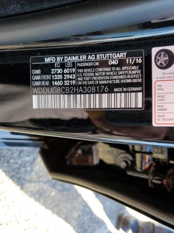 Photo 11 VIN: WDDUG8CB2HA308176 - MERCEDES-BENZ S 550 