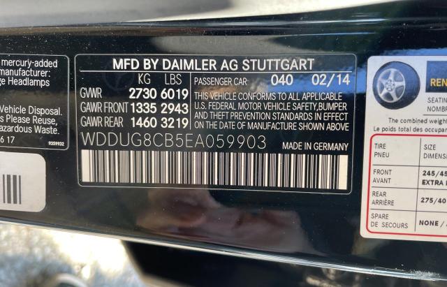 Photo 9 VIN: WDDUG8CB5EA059903 - MERCEDES-BENZ S-CLASS 