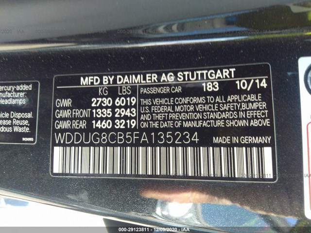 Photo 8 VIN: WDDUG8CB5FA135234 - MERCEDES-BENZ S-CLASS 