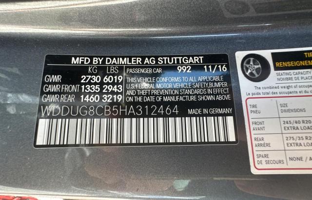 Photo 9 VIN: WDDUG8CB5HA312464 - MERCEDES-BENZ S 550 