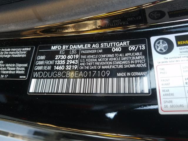 Photo 9 VIN: WDDUG8CB6EA017109 - MERCEDES-BENZ S 550 