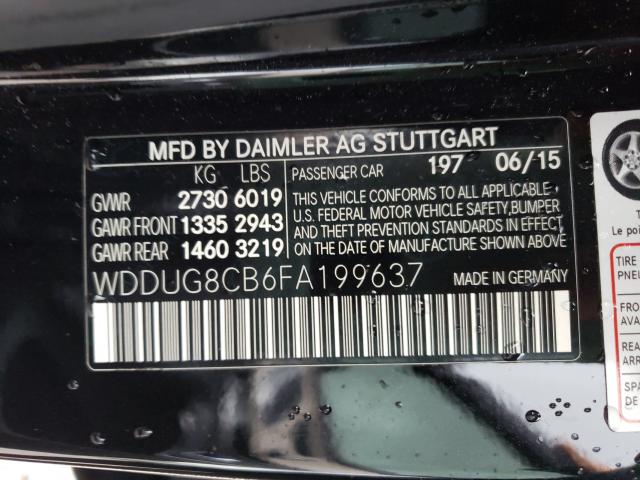 Photo 9 VIN: WDDUG8CB6FA199637 - MERCEDES-BENZ S 550 