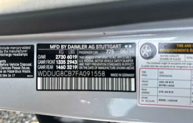 Photo 9 VIN: WDDUG8CB7FA091558 - MERCEDES-BENZ S-CLASS 