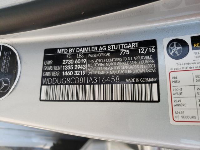 Photo 9 VIN: WDDUG8CB8HA316458 - MERCEDES-BENZ S 550 