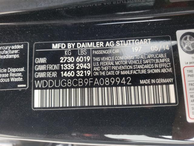 Photo 9 VIN: WDDUG8CB9FA089942 - MERCEDES-BENZ S 550 