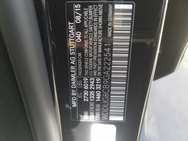 Photo 9 VIN: WDDUG8CB9GA222541 - MERCEDES-BENZ S 550 